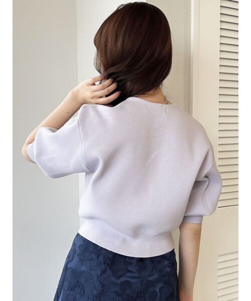 dazzlin（ダズリン）の「ビッグパーツカーデトップス（カーディガン/ボレロ・レディース・オフホワイト/ブラック/パープル・FREE）」の21枚目の写真