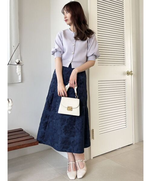 dazzlin（ダズリン）の「ビッグパーツカーデトップス（カーディガン/ボレロ・レディース・オフホワイト/ブラック/パープル・FREE）」の22枚目の写真