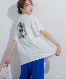 VICKY | 【DISNEY/ディズニー ミッキーマウス】MICKEYオーバーサイズバックプリントTシャツ《洗濯機で洗える》(Tシャツ/カットソー)