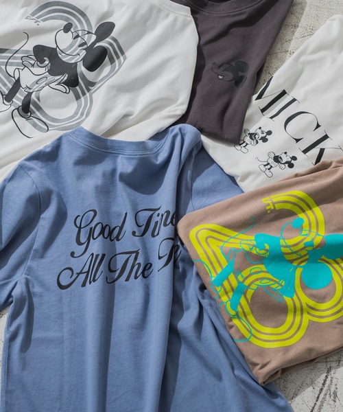 VICKY（ビッキー）の「【DISNEY/ディズニー ミッキーマウス】MICKEYオーバーサイズバックプリントTシャツ《洗濯機で洗える》（Tシャツ/カットソー・レディース・ホワイト/ベージュ/ブルー/チャコールグレー・M）」の11枚目の写真