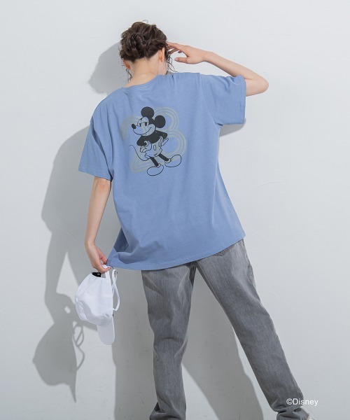 VICKY（ビッキー）の「【DISNEY/ディズニー ミッキーマウス】MICKEYオーバーサイズバックプリントTシャツ《洗濯機で洗える》（Tシャツ/カットソー・レディース・ホワイト/ベージュ/ブルー/チャコールグレー・M）」の22枚目の写真