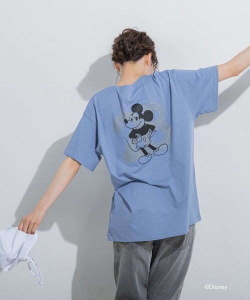VICKY（ビッキー）の「【DISNEY/ディズニー ミッキーマウス】MICKEYオーバーサイズバックプリントTシャツ《洗濯機で洗える》（Tシャツ/カットソー・レディース・ホワイト/ベージュ/ブルー/チャコールグレー・M）」の18枚目の写真