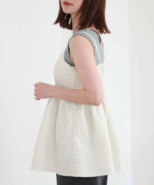 archives（アルシーヴ）の「ＢａｃｋレースＵＰエンボスキャミチュニック（シャツ/ブラウス・レディース・ピンク/ブラック/アイボリー・MEDIUM）」の18枚目の写真