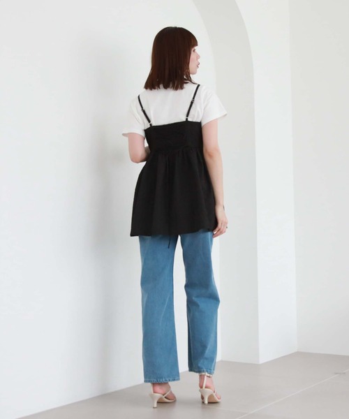 archives（アルシーヴ）の「ＢａｃｋレースＵＰエンボスキャミチュニック（シャツ/ブラウス・レディース・ピンク/ブラック/アイボリー・MEDIUM）」の16枚目の写真