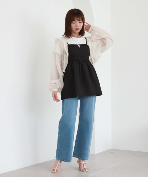 archives（アルシーヴ）の「ＢａｃｋレースＵＰエンボスキャミチュニック（シャツ/ブラウス・レディース・ピンク/ブラック/アイボリー・MEDIUM）」の21枚目の写真