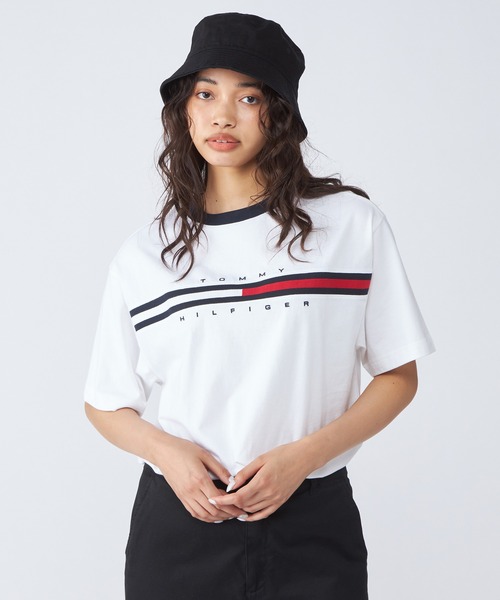 TOMMY HILFIGER(トミーヒルフィガー)の「トミーヒルフィガーオーバーサイズ半袖Tシャツ/TINO TEE(Tシャツ/カットソー・メンズ・ブラック/ホワイト・LARGE/SMALL/MEDIUM/X-LARGE)」の4枚目の写真