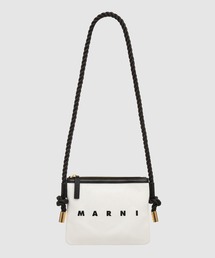 MARNI | ホワイト&ブラック キャンバス Marcelポーチ(ポーチ)