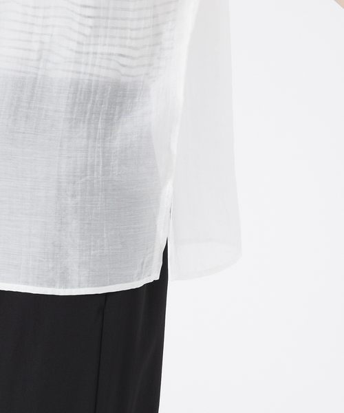 abahouse mavie（アバハウスマヴィ）の「シアーフレンチスリーブブラウス&タンクトップセット（Tシャツ/カットソー・レディース・ホワイト/ブラック/ブラウン系その他・フリー）」の11枚目の写真