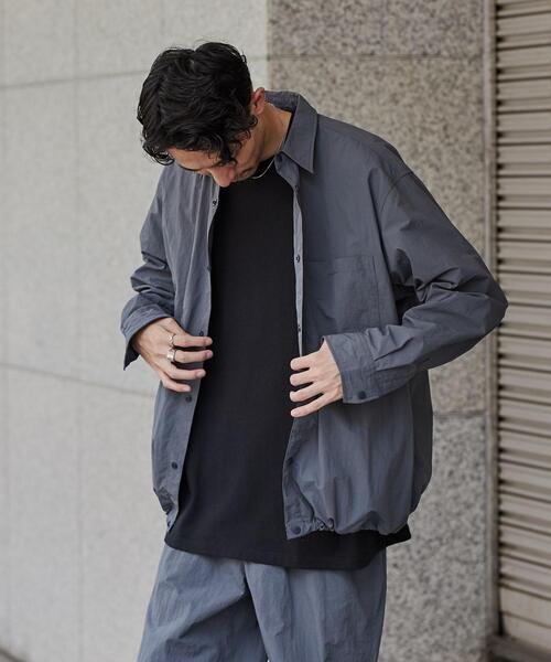 coen（コーエン）の「ナイロンワッシャーシャツジャケット