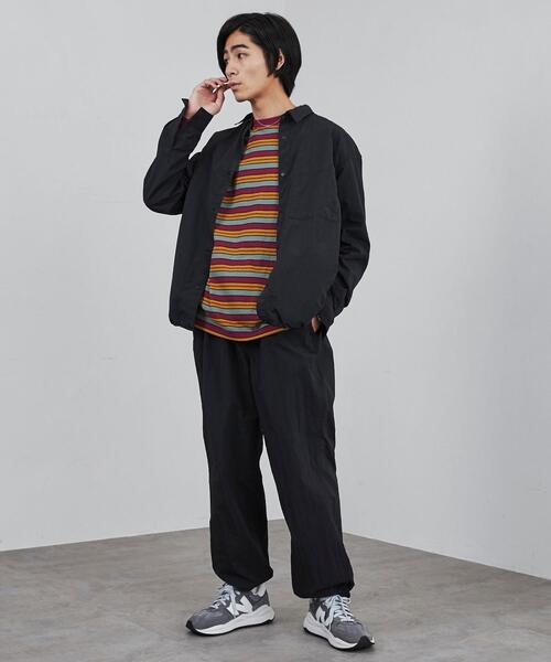 coen（コーエン）の「ナイロンワッシャーシャツジャケット（セットアップ対応）（シャツ/ブラウス・メンズ・ブラック/ダークグレー・S/M/L/XL）」の22枚目の写真