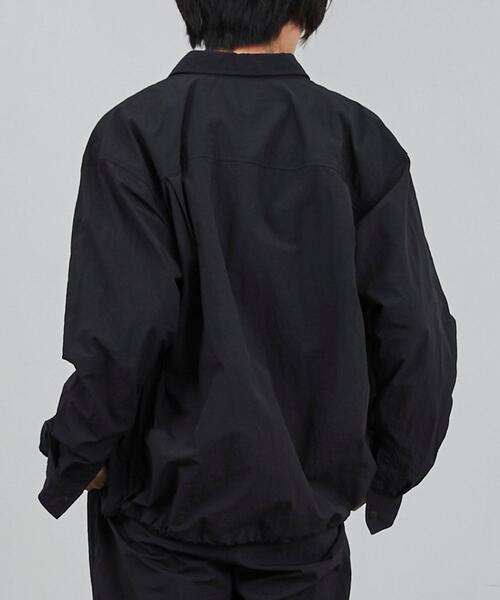 coen（コーエン）の「ナイロンワッシャーシャツジャケット（セットアップ対応）（シャツ/ブラウス・メンズ・ブラック/ダークグレー・S/M/L/XL）」の15枚目の写真