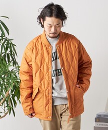 TAION | 【SHIPS any別注】TAION: 〈手洗い可能〉ダウン キルティング ミリタリー ブルゾン◇(ブルゾン)