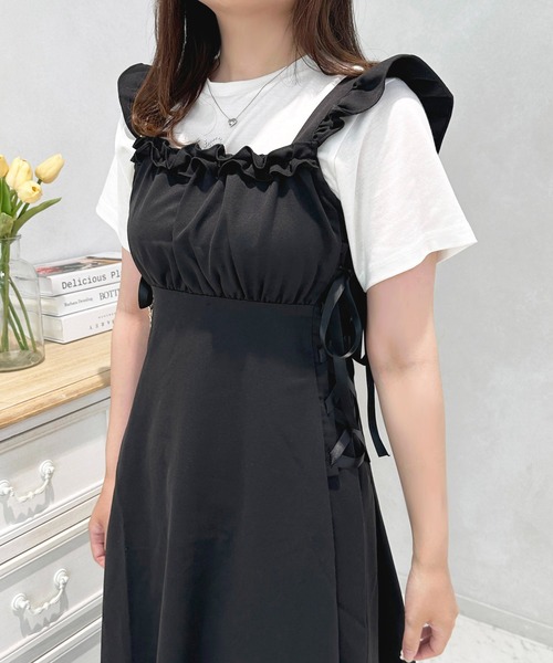 パックりか　アプ♡ジャス2点セット サイドレースアップジャンスカ【ZOZOTOWN限定アイテム】（ジャンパー