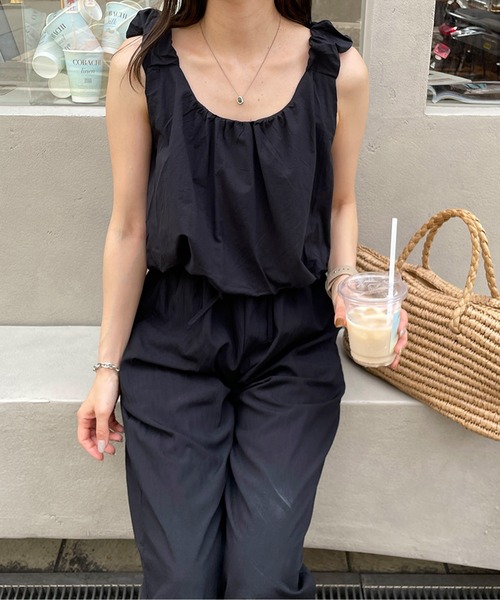 LE MORE（リモア）の「バルーンショートタンクブラウス（シャツ/ブラウス・レディース・ベージュ/アイボリー/ブラック・FREE）」の9枚目の写真