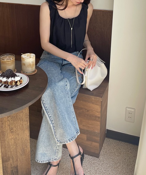 LE MORE（リモア）の「バルーンショートタンクブラウス（シャツ/ブラウス・レディース・ベージュ/アイボリー/ブラック・FREE）」の12枚目の写真