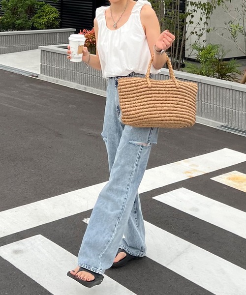 LE MORE（リモア）の「バルーンショートタンクブラウス（シャツ/ブラウス・レディース・ベージュ/アイボリー/ブラック・FREE）」の17枚目の写真