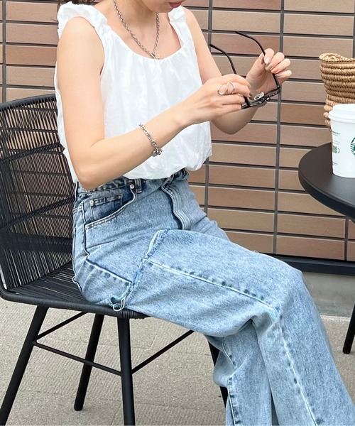 LE MORE（リモア）の「バルーンショートタンクブラウス（シャツ/ブラウス・レディース・ベージュ/アイボリー/ブラック・FREE）」の18枚目の写真