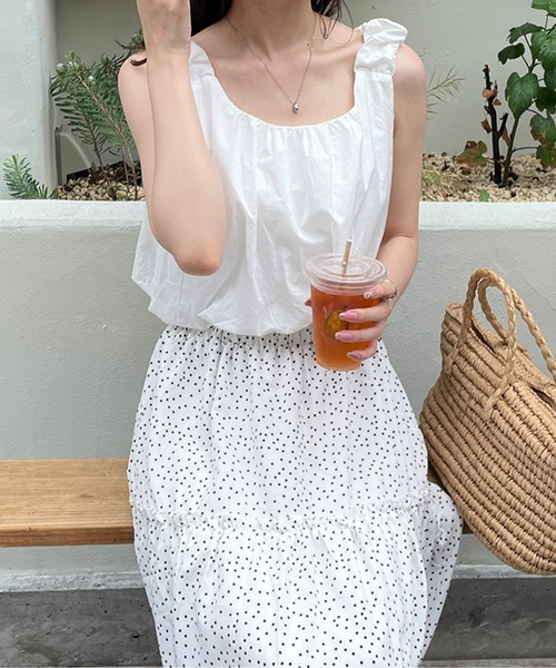 LE MORE（リモア）の「バルーンショートタンクブラウス（シャツ/ブラウス・レディース・ベージュ/アイボリー/ブラック・FREE）」の19枚目の写真