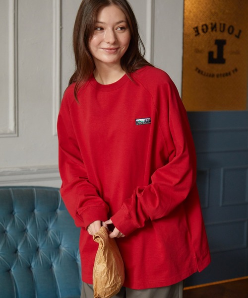 THE CRAFT CREW PRODUCTS（ザクラフトクループロダクツ）の「ヘビーウェイトファンクショナルファブリック ビッグシルエット ラグランスリーブクルーネック長袖Tシャツ / 抗菌・防臭【THE CRAFT CREW PRODUCTS】（Tシャツ/カットソー・メンズ・アッシュグレー/ホワイト/ダークネイビー/ダークブラウン/ホワイト系/ブラック/グレイッシュベージュ/カーキ/ブラック系2/ネイビー系/ブルー/チャコール/ダークグリーン/グレー系/レッド・S/M/L）」の15枚目の写真