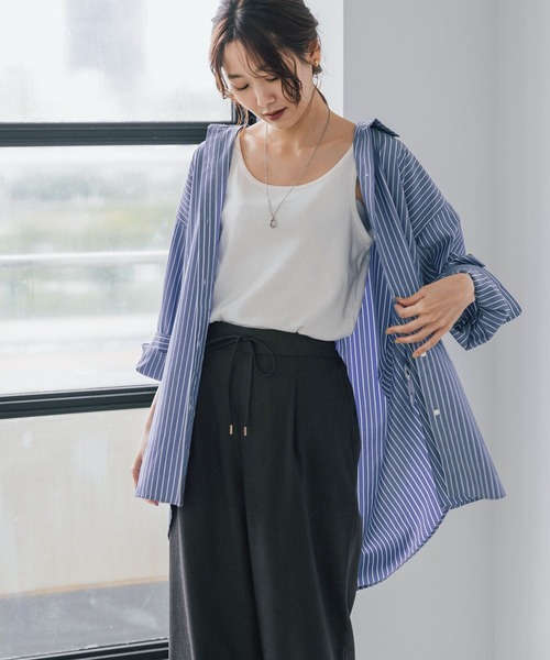 GLOBAL WORK(グローバルワーク)の「365日マイスタイルシャツ/906637(シャツ/ブラウス・レディース・ブルー/グレー系その他/グレー系その他2/ブラウン系その他/ベージュ系その他/ベージュ系その他2/ブルー系その他/ネイビー系/パープル系その他・MEDIUM/X-LARGE)」の7枚目の写真