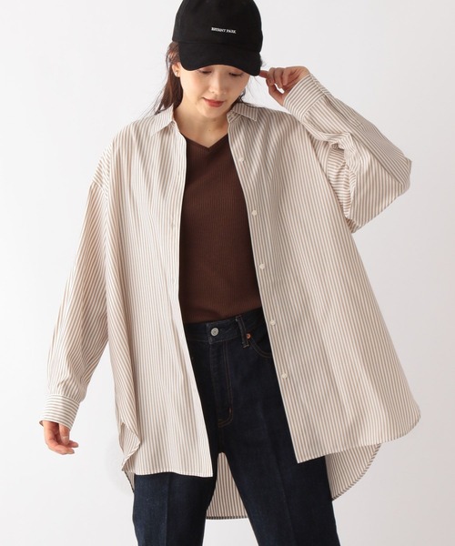 GLOBAL WORK(グローバルワーク)の「365日マイスタイルシャツ/906637(シャツ/ブラウス・レディース・ブルー/グレー系その他/グレー系その他2/ブラウン系その他/ベージュ系その他/ベージュ系その他2/ブルー系その他/ネイビー系/パープル系その他・MEDIUM/X-LARGE)」の5枚目の写真