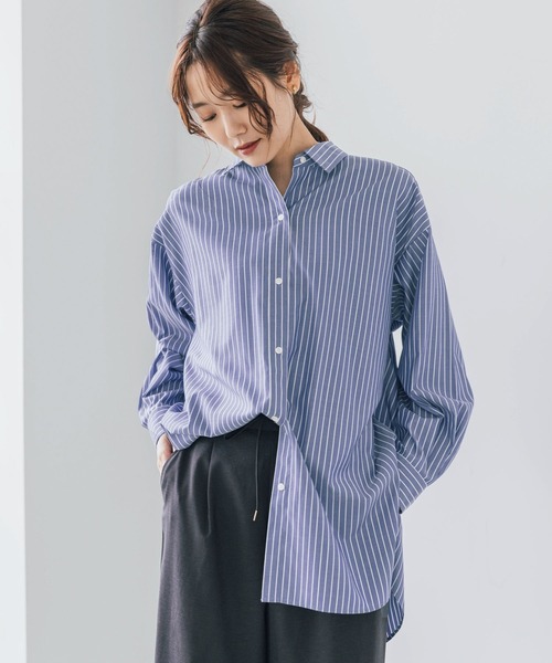 GLOBAL WORK(グローバルワーク)の「365日マイスタイルシャツ/906637(シャツ/ブラウス・レディース・ブルー/グレー系その他/グレー系その他2/ブラウン系その他/ベージュ系その他/ベージュ系その他2/ブルー系その他/ネイビー系/パープル系その他・MEDIUM/X-LARGE)」の16枚目の写真