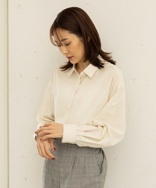 GLOBAL WORK(グローバルワーク)の「365日マイスタイルシャツ/906637(シャツ/ブラウス・レディース・ブルー/グレー系その他/グレー系その他2/ブラウン系その他/ベージュ系その他/ベージュ系その他2/ブルー系その他/ネイビー系/パープル系その他・MEDIUM/X-LARGE)」の15枚目の写真