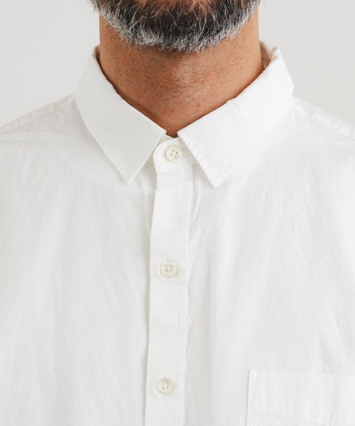 quadro（クオドロ）の「綿麻ダンプ近江晒レギュラーシャツ（シャツ/ブラウス・メンズ・ホワイト・MEDIUM/LARGE）」の9枚目の写真