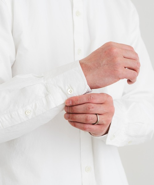 quadro（クオドロ）の「綿麻ダンプ近江晒レギュラーシャツ（シャツ/ブラウス・メンズ・ホワイト・MEDIUM/LARGE）」の8枚目の写真