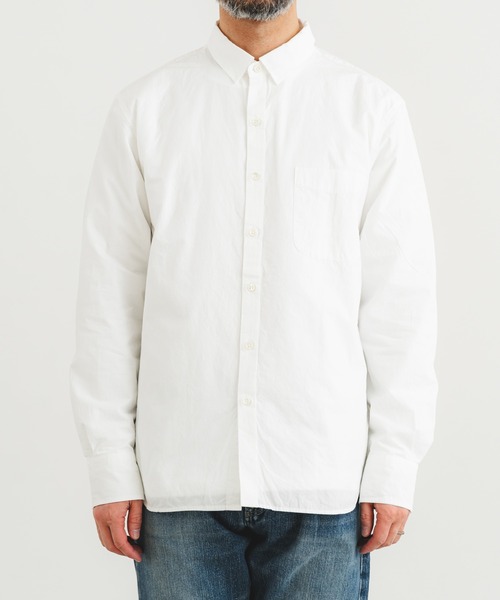 quadro（クオドロ）の「綿麻ダンプ近江晒レギュラーシャツ（シャツ/ブラウス・メンズ・ホワイト・MEDIUM/LARGE）」の5枚目の写真