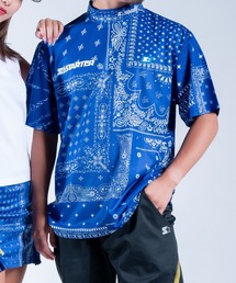 STARTER BLUE LABEL(�X�^�[�^�[�u���[���[�x��)�́ySTARTER GOLF�z�X�^�[�^�[�S���t BANDANA MOCK NECK TEE ���b�N�l�b�N T�V���c SG-123004(T�V���c/�J�b�g�\�[)