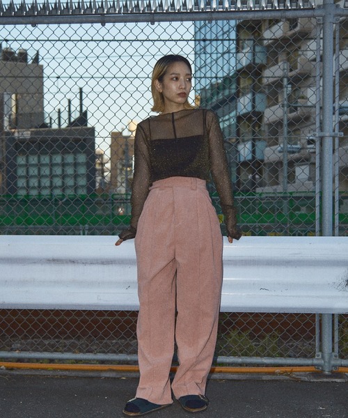 NOMINE（ノミネ）の「コールテーパードパンツ（その他パンツ・レディース・ピンク/オレンジ/ダークグリーン/ブラウン・S/M）」の5枚目の写真