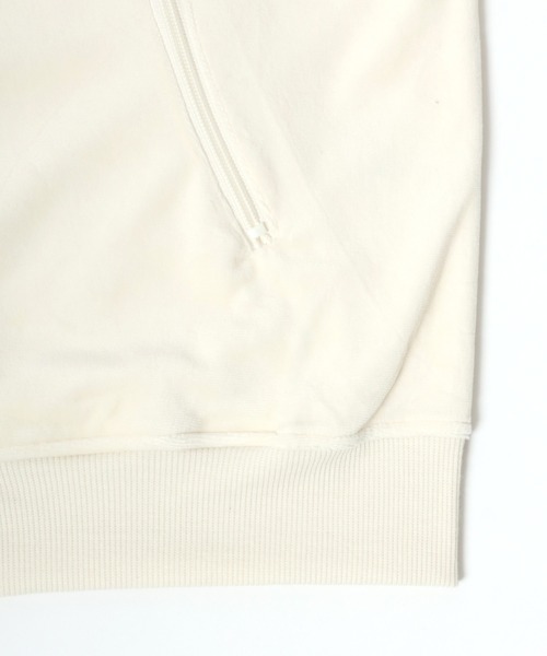 Salong hameu(サロン ハミュー)の「蜂さん ワンポイント刺繍 サイドライン ベロア トラックジャケット/ラインジャージ/セットアップ対応(ジャージ・レディース・ブラック/ホワイト系その他/ブラウン/ワインレッド/ブラック系その他/ワイン系2/ブラウン系その他/ホワイト系その他2・M/L)」の11枚目の写真