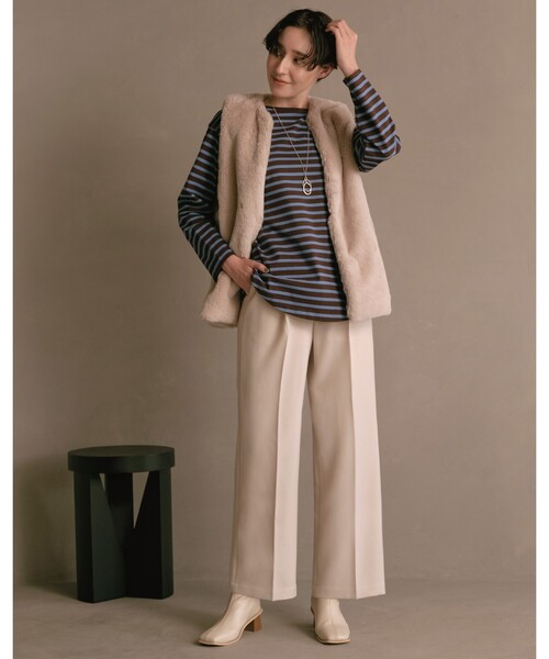 THE SHOP TK (ザ ショップ ティーケー )の「◆【理想が叶う】ウーリッシュワイドパンツ/洗濯機OK~FromTheVoice~(その他パンツ・レディース・ブラウン系2/ダークブラウン/ライトベージュ/ブラック/ダークグリーン・11/14/13/12)」の14枚目の写真