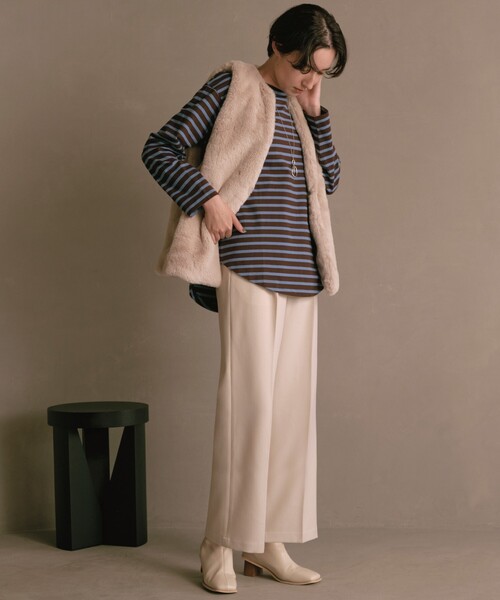 THE SHOP TK (ザ ショップ ティーケー )の「◆【理想が叶う】ウーリッシュワイドパンツ/洗濯機OK~FromTheVoice~(その他パンツ・レディース・ブラウン系2/ダークブラウン/ライトベージュ/ブラック/ダークグリーン・11/14/13/12)」の15枚目の写真