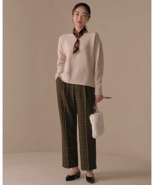 THE SHOP TK (ザ ショップ ティーケー )の「◆【理想が叶う】ウーリッシュワイドパンツ/洗濯機OK~FromTheVoice~(その他パンツ・レディース・ブラウン系2/ダークブラウン/ライトベージュ/ブラック/ダークグリーン・11/14/13/12)」の20枚目の写真