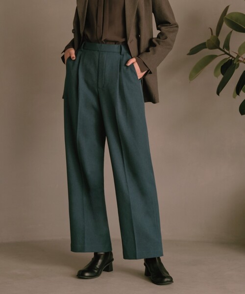 THE SHOP TK (ザ ショップ ティーケー )の「◆【理想が叶う】ウーリッシュワイドパンツ/洗濯機OK~FromTheVoice~(その他パンツ・レディース・ブラウン系2/ダークブラウン/ライトベージュ/ブラック/ダークグリーン・11/14/13/12)」の5枚目の写真