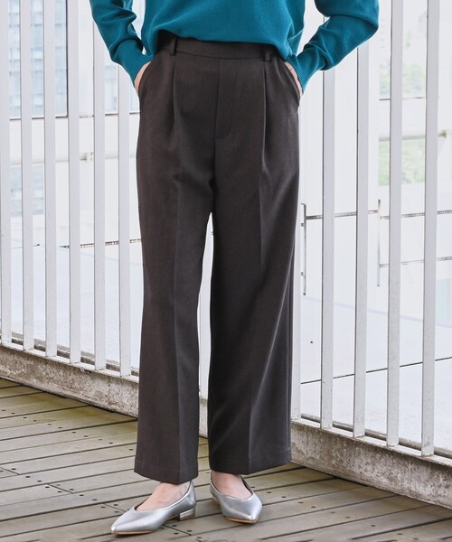 THE SHOP TK (ザ ショップ ティーケー )の「◆【理想が叶う】ウーリッシュワイドパンツ/洗濯機OK~FromTheVoice~(その他パンツ・レディース・ブラウン系2/ダークブラウン/ライトベージュ/ブラック/ダークグリーン・11/14/13/12)」の12枚目の写真