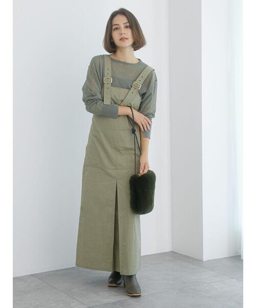 Te chichi(テチチ)の「【Atelier Militaire】フロントバックルストラップジャンスカ(ワンピース・レディース・カーキ・F)」の2枚目の写真
