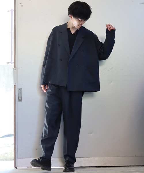 cizatto シザットルーズフィット ダブルブレストジャケット ブラック