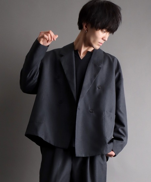 SITRY（シトリー）の「double breasted loose tailored jacket/ダブルブレスト ルーズ テーラードジャケット（テーラードジャケット・メンズ・ブラック/カーキ/ダークネイビー・L/LL/M）」の20枚目の写真
