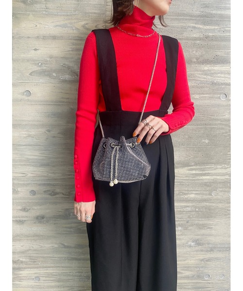 She's Closet（シーズクローゼット）の「キラキラビジューチェーンミニショルダーバッグ（ショルダーバッグ・レディース・シルバー/ブラック/ベージュ/グリーン/ピンク/オフホワイト・FREE）」の13枚目の写真