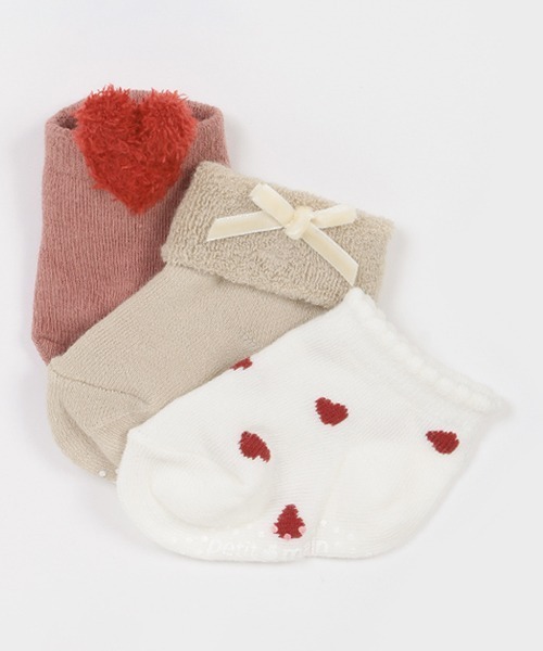 petit main（プティマイン）の「BABY3Pソックス（ベビーシューズ/ベビーソックス・キッズ・ベージュ/アイボリー/ピンク/ブルー・9-11cm/11-13cm）」の8枚目の写真