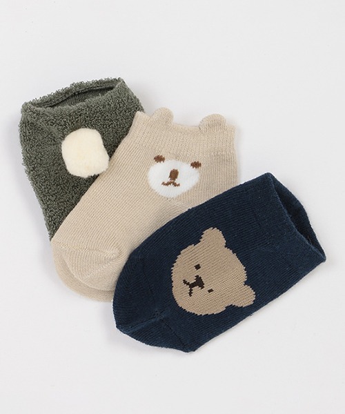 petit main（プティマイン）の「BABY3Pソックス（ベビーシューズ/ベビーソックス・キッズ・ベージュ/アイボリー/ピンク/ブルー・9-11cm/11-13cm）」の9枚目の写真