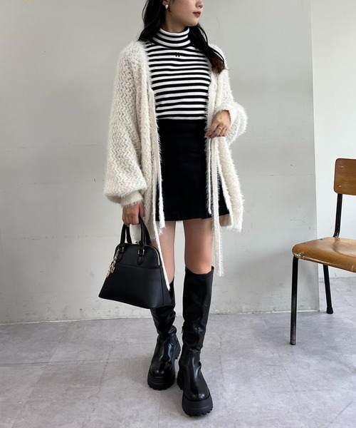 one after another NICE CLAUP(ワンアフターアナザーナイスクラップ)の「ボックスプリーツミニスカパン(スカート・レディース・ベージュ/グレー系その他/ブラック/インディゴブルー・FREE)」の19枚目の写真