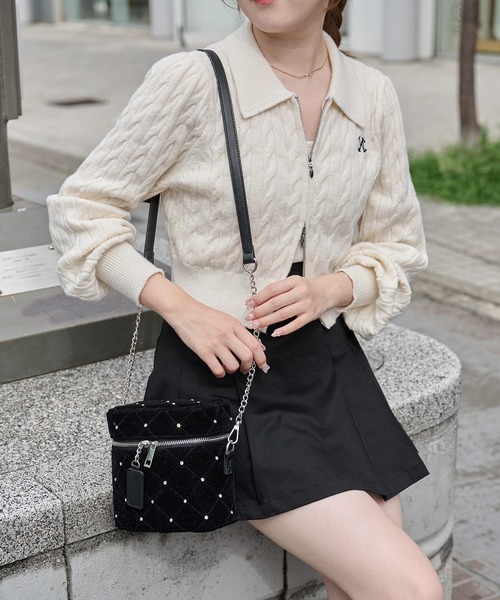 one after another NICE CLAUP(ワンアフターアナザーナイスクラップ)の「ボックスプリーツミニスカパン(スカート・レディース・ベージュ/グレー系その他/ブラック/インディゴブルー・FREE)」の6枚目の写真