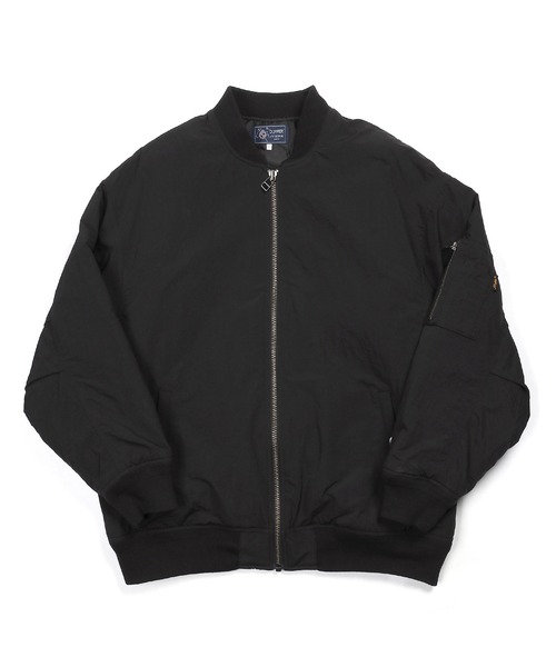 The DUFFER of ST.GEORGE（ザダファーオブセントジョージ）の「【WEB限定アイテム】LOOSE FIT NYLON PUFFER MA-1：ナイロン 中綿 オーバーサイズ MA-1（MA-1・メンズ・ブラック/カーキブラウン・SMALL/LARGE/MEDIUM/X-LARGE）」の9枚目の写真