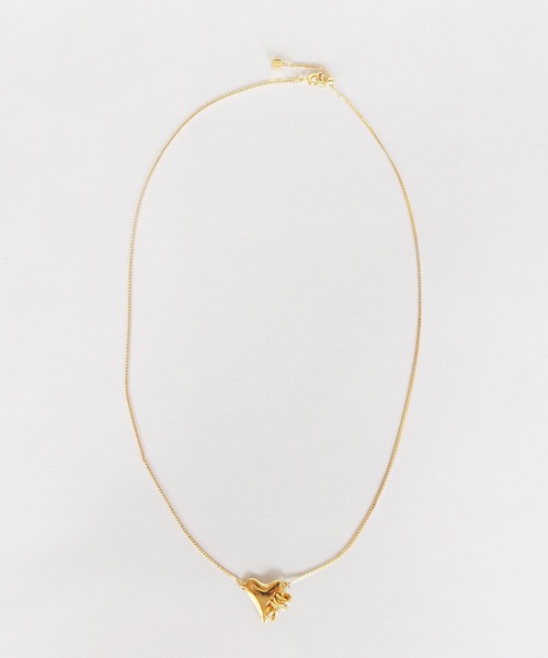 LAPUIS（ラピュイ）の「【LAPUIS】コイルハートネックレス 233-220121（ネックレス・レディース・マルチ/ゴールド・FREE）」の3枚目の写真