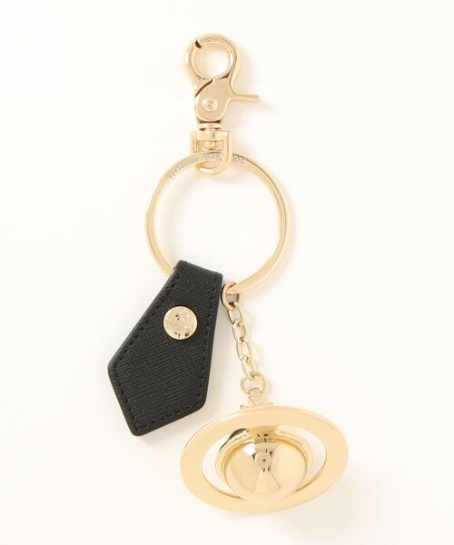 Vivienne Westwood(ヴィヴィアンウエストウッド)の「82030078-OM0009-LASAFFIANO 3D ORB LIGHT GOLD(キーホルダー・レディース・ブラック/パープル・FREE)」の2枚目の写真