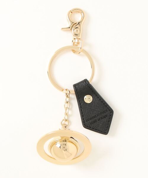 Vivienne Westwood(ヴィヴィアンウエストウッド)の「82030078-OM0009-LASAFFIANO 3D ORB LIGHT GOLD(キーホルダー・レディース・ブラック/パープル・FREE)」の3枚目の写真